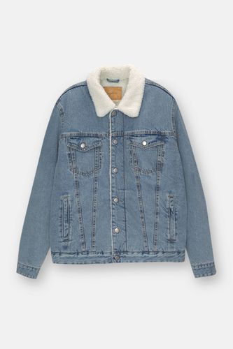 Veste Denim Avec Intérieur En Mouton Synthétique - Pull&Bear - Modalova