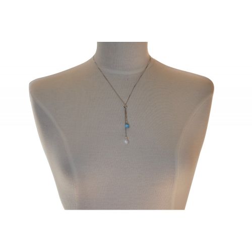 V Collier Toi et Moi et Cristal - LES POULETTES BIJOUX - Modalova