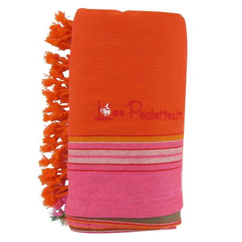 BIJOUX - V Kikoy Serviette Plage Coton Eponge Couleur Pamplemousse - LES POULETTES - Modalova