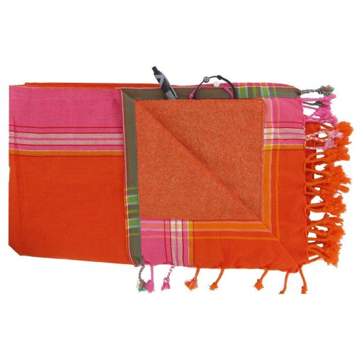 BIJOUX - V Kikoy Serviette Plage Coton Eponge Couleur Pamplemousse - LES POULETTES - Modalova