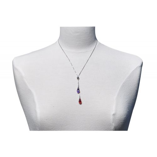 Collier Toi et Moi Zirconia et Violet - LES POULETTES BIJOUX - Modalova