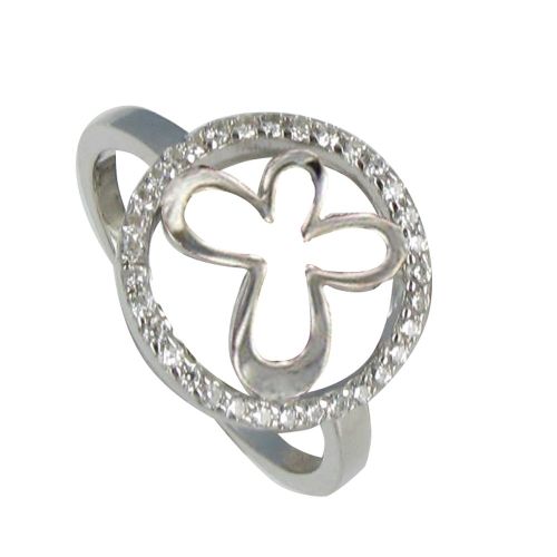 Bague Argent 925 Papillon de Lune et Strass - taille 52 - LES POULETTES BIJOUX - Modalova