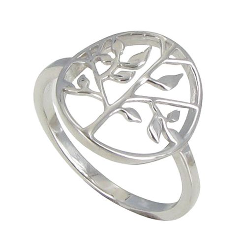 Bague Argent Rhodié Arbre de Vie - taille 50 - LES POULETTES BIJOUX - Modalova