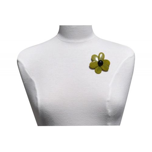 Broche Fleur en Tagua - LES POULETTES BIJOUX - Modalova