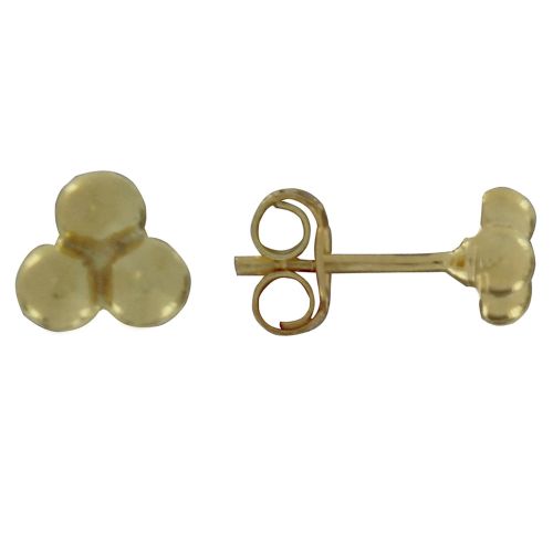 Boucles d'Oreilles Argent 925 Doré Puces Trois Perles - LES POULETTES BIJOUX - Modalova