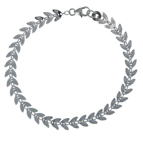 Bracelet Argent 925 Rhodié Laurier - LES POULETTES BIJOUX - Modalova