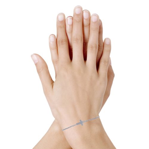 Bracelet Mini Croix - LES POULETTES BIJOUX - Modalova