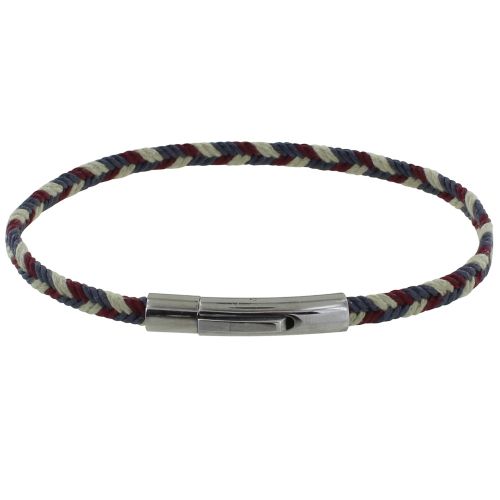 Bracelet Tresse en Coton Bleu Blanc Rouge - LES POULETTES BIJOUX - Modalova