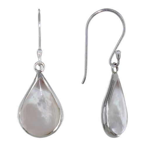 Boucles d'Oreilles Argent Petite Goutte Nacre Ivoire - LES POULETTES BIJOUX - Modalova