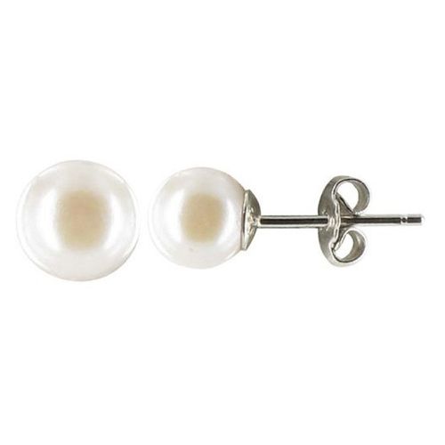 Boucles d'Oreilles Clou Argent et Perles de Culture 6.5-7 mm - Classics - Blanc - LES POULETTES BIJOUX - Modalova