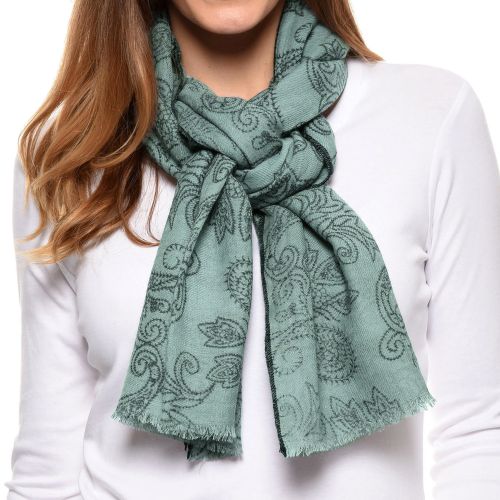 BIJOUX - Echarpe 100% Laine Motifs Cachemire De Gris - LES POULETTES - Modalova