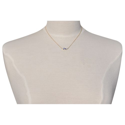 Collier Plaqué Or 9 Strass Ronds - LES POULETTES BIJOUX - Modalova