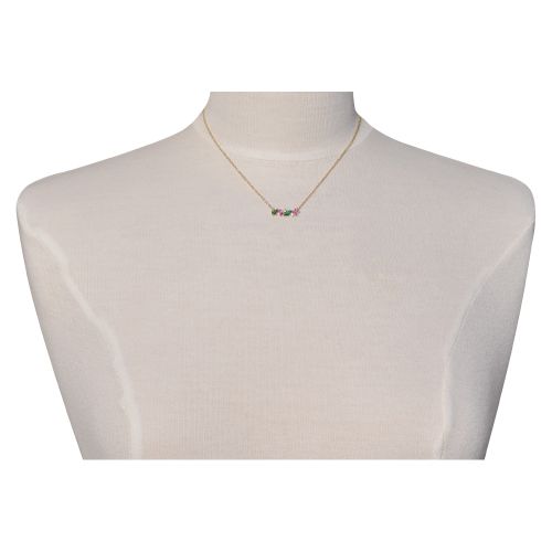 Collier Plaqué Or 6 Strass de Différentes Formes - LES POULETTES BIJOUX - Modalova