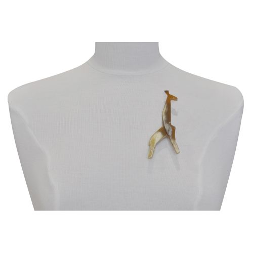 Broche Girafe en Corne Modèle 2 - LES POULETTES BIJOUX - Modalova