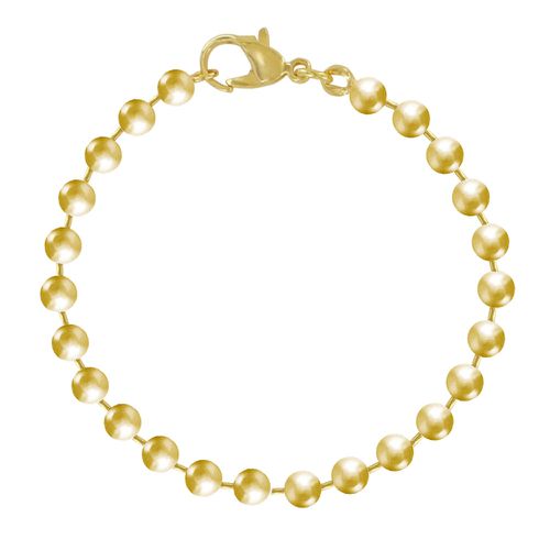 Bracelet Plaqué Or Perles 4mm - LES POULETTES BIJOUX - Modalova