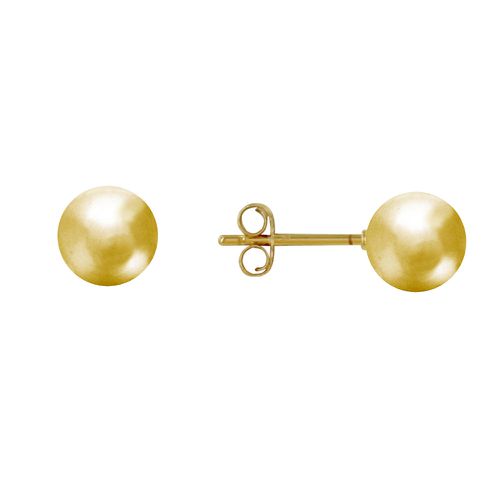 Boucles d'Oreilles Clou Plaqué Perles 8mm - LES POULETTES BIJOUX - Modalova