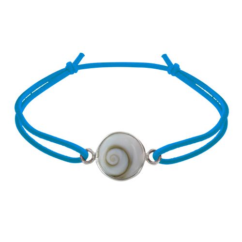 Bracelet Lien Elastique Oeil de Sainte Lucie Rond Argent 925 - Turquoise - LES POULETTES BIJOUX - Modalova