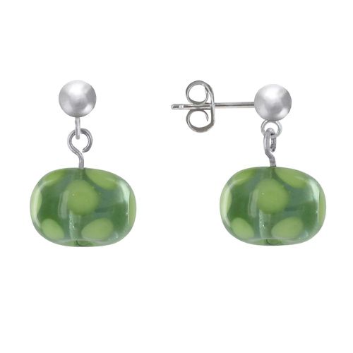 Boucles d'Oreilles en Verre Pois - LES POULETTES BIJOUX - Modalova