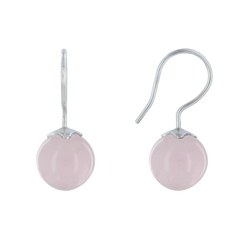 Boucles d'Oreilles Argent Billes de Quartz - LES POULETTES BIJOUX - Modalova