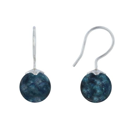 Boucles d'Oreilles Argent Billes d'Apatite - LES POULETTES BIJOUX - Modalova