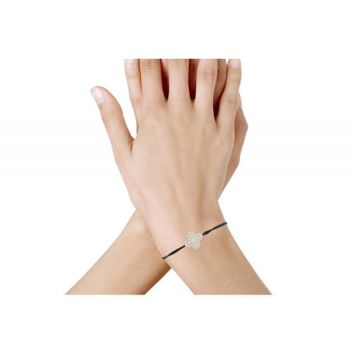 Bracelet Lien Argent 925 Fleur de Strass - Classics - LES POULETTES BIJOUX - Modalova