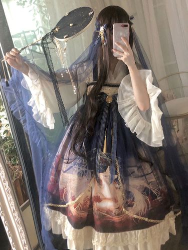 Robe de style chinois Lolita JSK Kyuubi Kitsune Higanbana Lolita pull jupes - Milanoo FR - Modalova