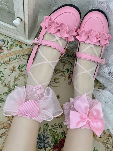 Sweet Lolita Bas Rose Bows Accessoire Chaussettes Polyester Bow Accessoires Lolita - Milanoo FR - Modalova