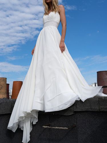Robe de marie simple; robe de mariage; robe dos nu - Milanoo - Modalova