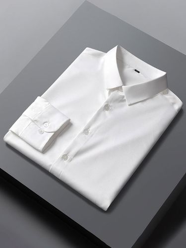 Chemises Habilles Chemises Chemise Habille Classique Manches Longues Mariage Blanc Blanc - Milanoo FR - Modalova