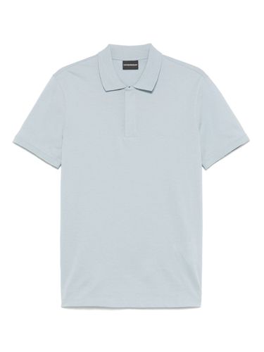 Logo Cotton Polo Shirt - Emporio Armani - Modalova