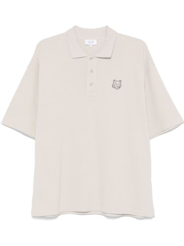 Bold Fox Head Cotton Polo Shirt - MAISON KITSUNE' - Modalova