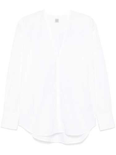 TOTEME Cotton V-Necked Blouse - TOTEME - Modalova