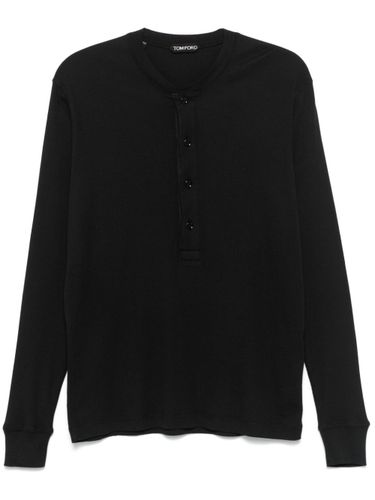 Tom Ford Ribbed Henley Top - Tom Ford - Modalova