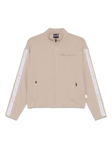 Logo-Trim Sweatshirt - EA7 EMPORIO ARMANI - Modalova