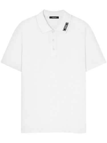 Versace Logo Piquet Polo Shirt - Versace - Modalova