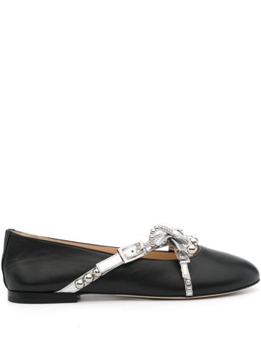 Crystal Studs Leather Ballets - MACH & MACH - Modalova