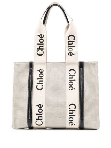 Chloè Woody Canvas Medium Tote - Chloè - Modalova