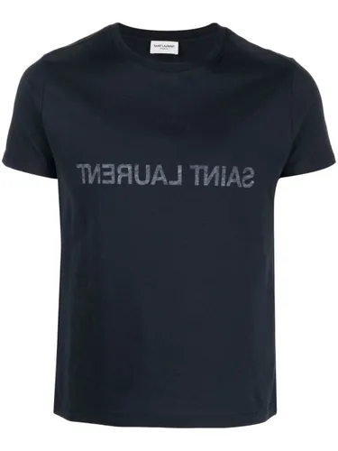 Saint Laurent Logo Cotton T-Shirt - Saint Laurent - Modalova
