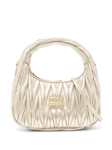 Wander Matelassé Leather Hobo Bag - Miu Miu - Modalova
