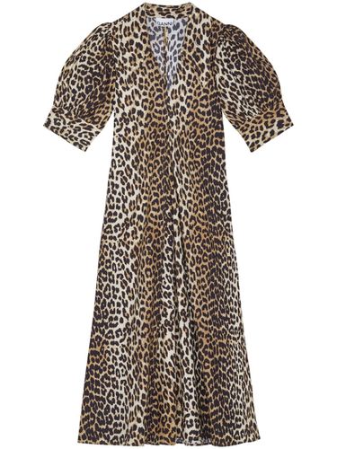 GANNI Leopard Print Long Dress - GANNI - Modalova