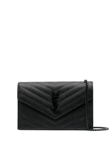 Cassandre Leather Wallet On Chain - Saint Laurent - Modalova