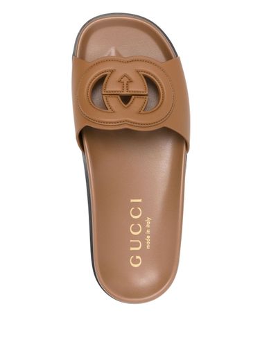 Gucci Gucci Cut Leather Sandals - Gucci - Modalova
