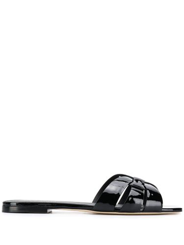 Tribute Leather Flat Sandals - Saint Laurent - Modalova