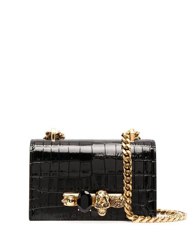 Jewelled Satchel Mini Leather Crossbody Bag - Alexander McQueen - Modalova
