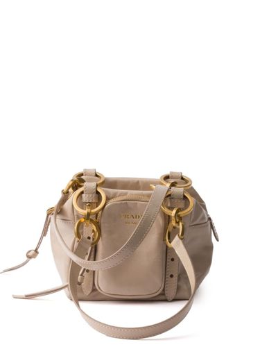 Dangle Mini Leather Bucket Bag - Prada - Modalova