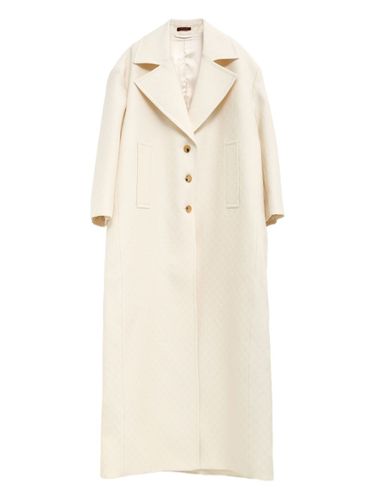 Gucci Wool And Silk Blend Long Coat - Gucci - Modalova