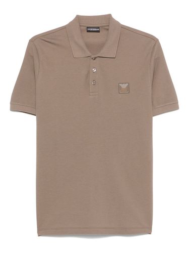 Logo Cotton Polo Shirt - Emporio Armani - Modalova