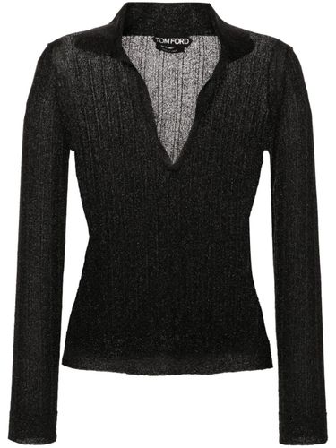 Tom Ford Ribbed Lurex Polo Shirt - Tom Ford - Modalova