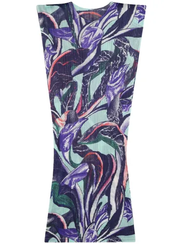Printed Pleated Midi Dress - PLEATS PLEASE ISSEY MIYAKE - Modalova