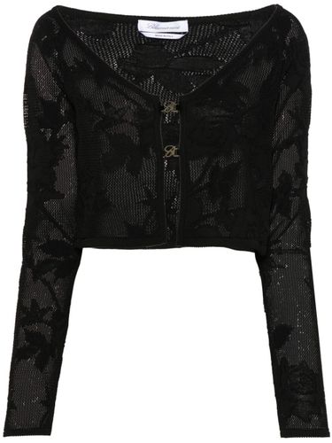 Embroidered Cropped Cardigan - Blumarine - Modalova